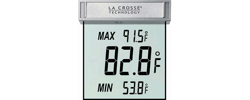 La Crosse Technology WS-1025 Detachable Bracket and Records Digital Window Thermometer